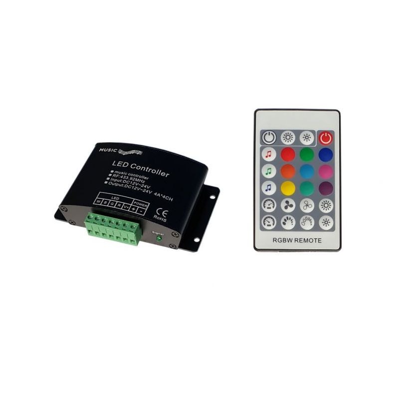 Kontroler za LED traku RGBW 4x 4A  s RF daljinskim i audio funkcijom X-LIGHT Cijena