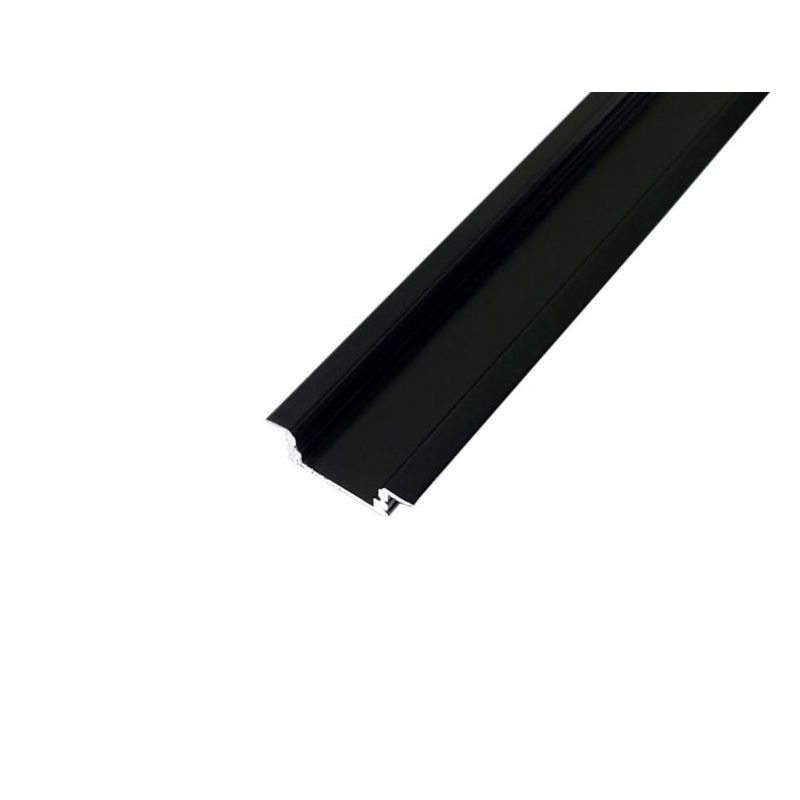 Al profil crni ugradbeni za LED traku ALP-12B 2m + crni frost pokrov X-LIGHT Cijena