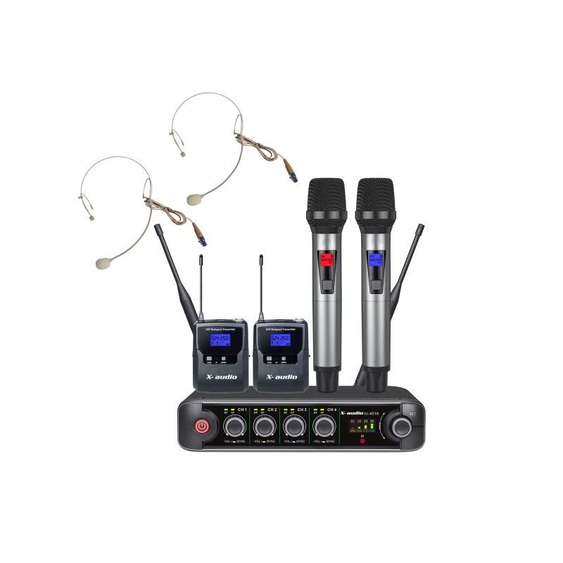 Bežični UHF set IU-4016 s 2 ručna i 2 naglavna mikrofona X-AUDIO Cijena