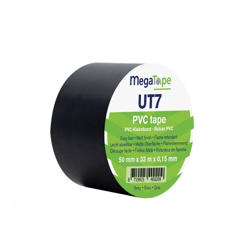 Ljepljiva PVC traka za binu 50mm 33m UT7 crna MegaTape Cijena