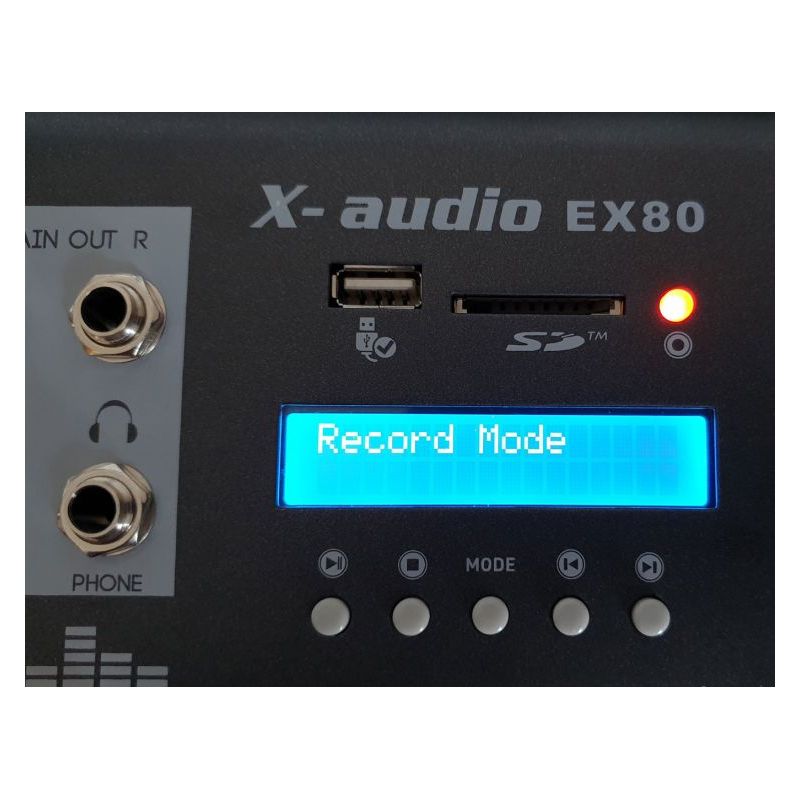 Mikser EX-80 4 XLR + 1 stereo MP3/USB/SDcard/Rec X-AUDIO Cijena Akcija