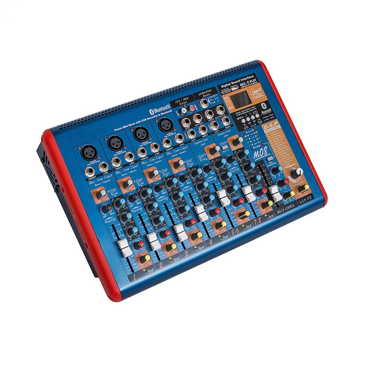 Mélangeur Analogique Peavey PV8 - 4 Micros XLR Ou 2 XLR + 2 Stéréo - EQ 3 Bandes - Ouvert Jamais Utilisé