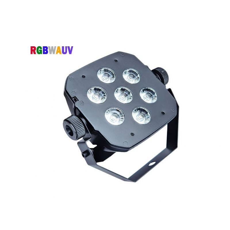 Mini Slim Par LED RGBWAUV 7x 10W 6in1 s IR daljinskim X-LIGHT Cijena