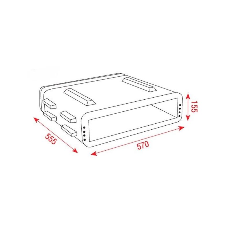 Rack Case Guider 19’’ 2HE ABS plastični X-AUDIO Cijena