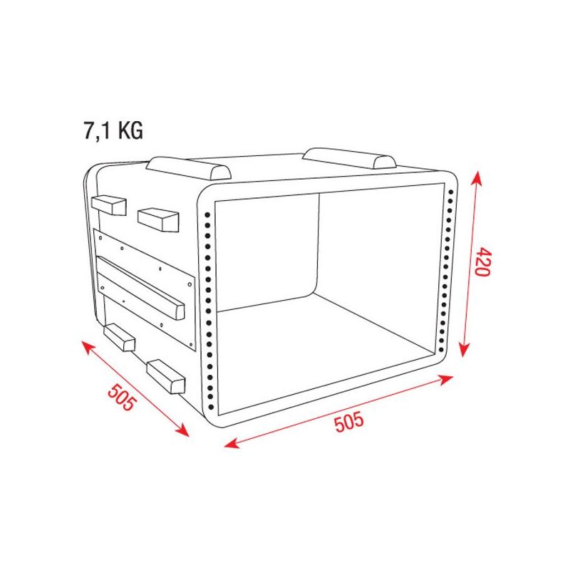 Rack Case 19’’ 8HE plastični kofer SHOWGEAR Cijena Akcija