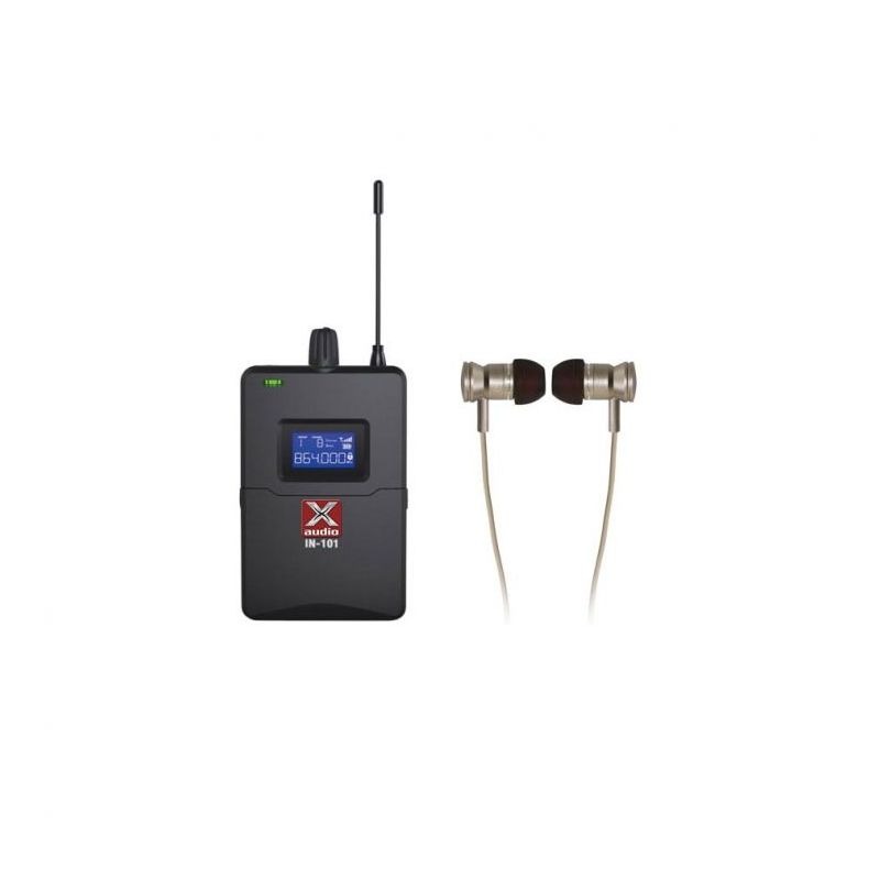 Receiver prijemnik UHF 668-693 MHz sa slušalicama za In-ear minitoring IN-101 X-AUDIO Cijena