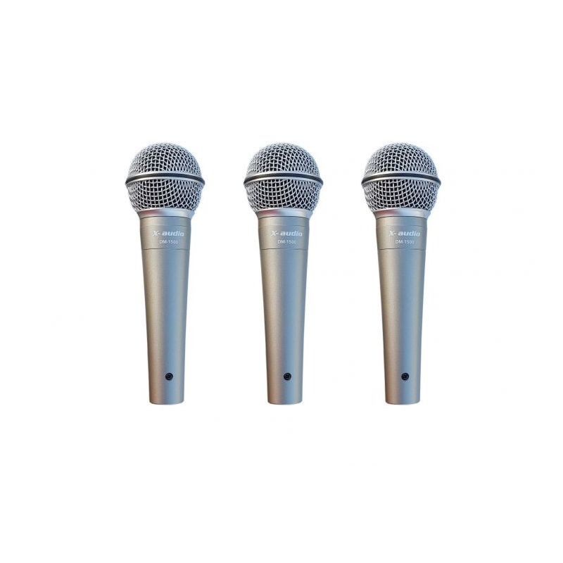 Set 3 vokalna profesionalna mikrofona DM-1500 s hvataljkama u koferu X-AUDIO Cijena Akcija