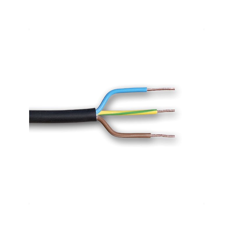 Strujni kabel mekani 3x 0,75 sa crnim PVC bužirom (PP/L) H03VV-F Cijena