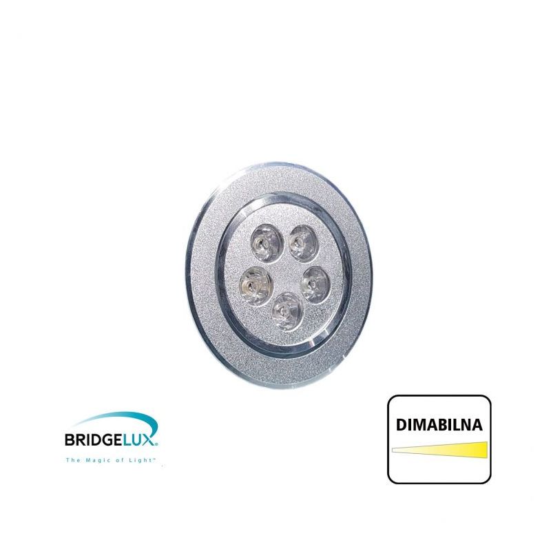 Ugradbena LED lampa dimabilna 5x 1W MKII hladna bijela (Bridgelux led) X-LIGHT Cijena