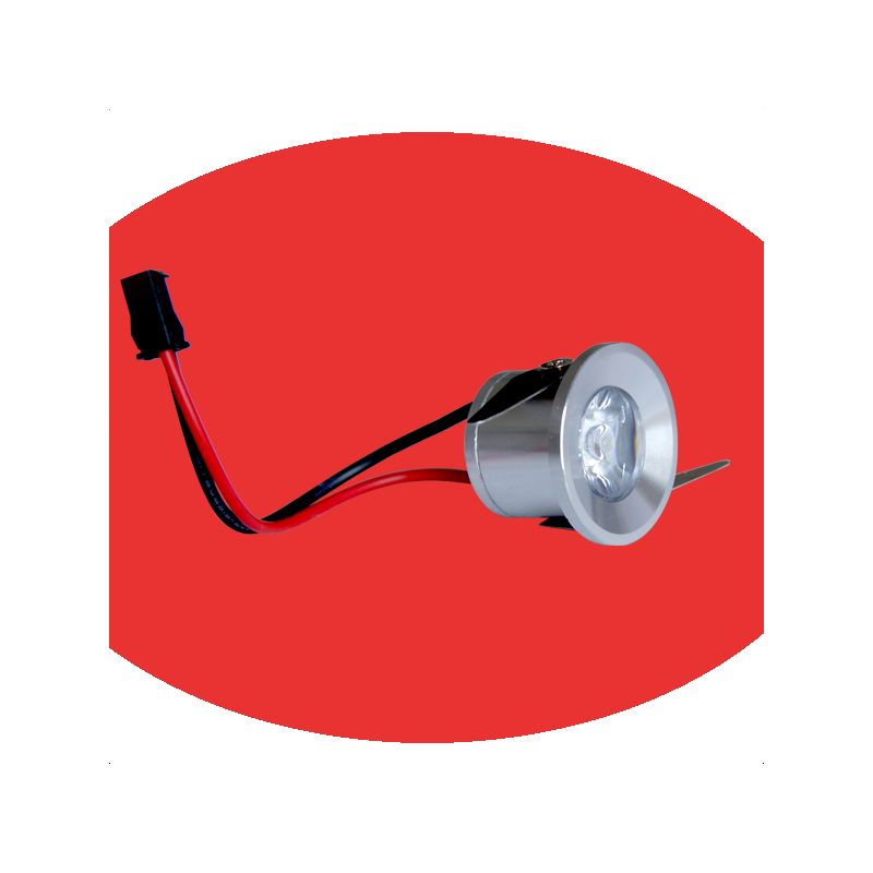 Ugradbena Mini LED lampa 1x 1W crvena bez napajanja (Epistar led) X-LIGHT