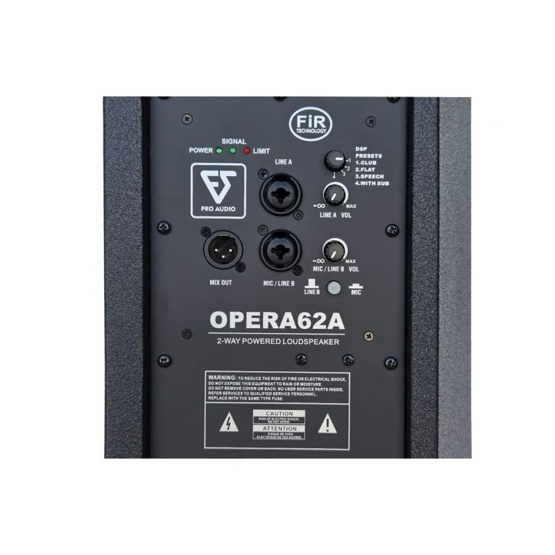 Zvučna kutija OPERA-62A aktivna 400W 2x 6,5” + 1x 1,4” s “U” nosačem FS AUDIO Cijena Akcija