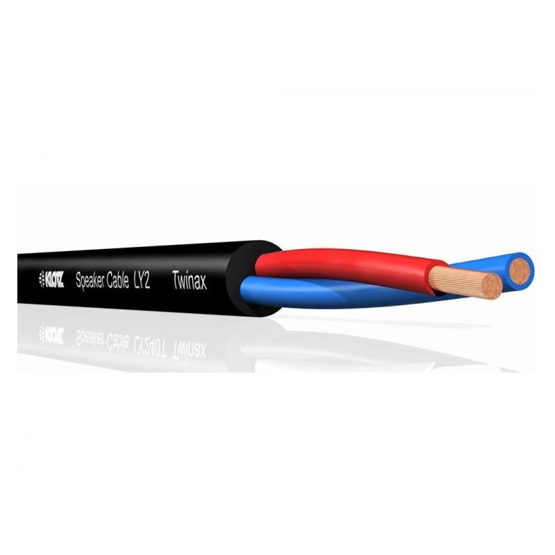 Zvučnički kabel 2x 1,5mm s PVC bužirom, crni KLOTZ