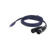 Kabel stereo 3,5mm banana na 2x XLR muški 1,5m DAP
