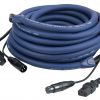LIGHT Powersignal kabel 15m šuko/IEC ženski/muški XLR DAP