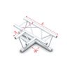PT30-017 Al konstrukcija trokut horizontalni prolaz 3-Way + spajalice MILOS