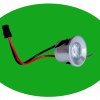 Ugradbena Mini LED lampa 1x 1W zelena bez napajanja (Epistar led) X-LIGHT