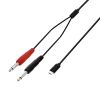 Kabel za mobitel K3YPPUSBC0150 2x TS Jack 6,3mm na USB-C 1,5m ADAM HALL
