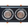 Ugradbena LED lampa Duo 2x 18W topla bijela crno kućište X-LIGHT