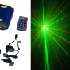 Mini laser M-800 100mW crvena + 50mW zelena, Multi Grating efekt, daljinski  X-LIGHT