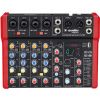 Mikser s DSP efektom 4 XLR + 2 stereo MP3/USB/BT/audio interface X-AUDIO